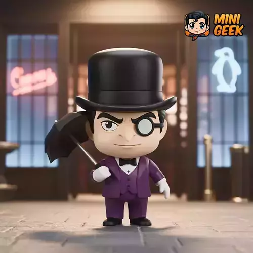 Mini Geek - Penguin Chibi - Gothams Best-Dressed 3D Model