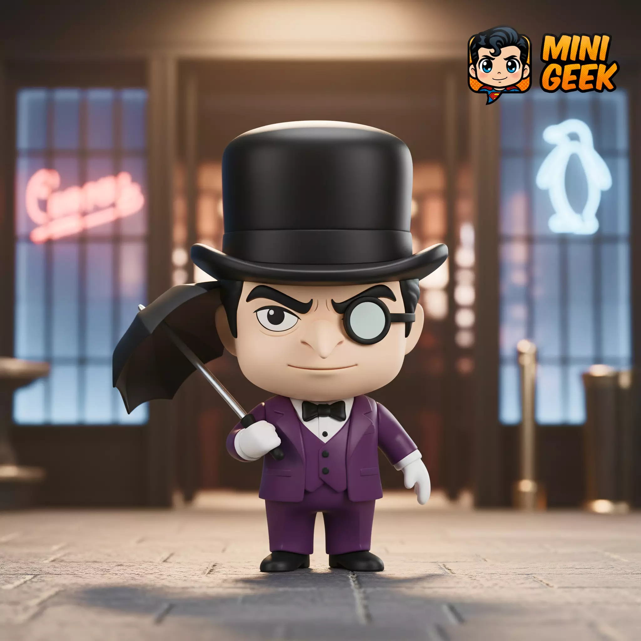 Mini Geek - Penguin Chibi - Gothams Best-Dressed 3D Model 3D print model