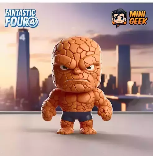 Mini Geek - The Thing Chibi  - Its Clobberin Time 3D Model