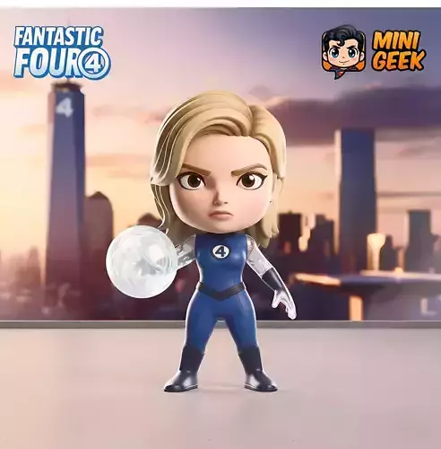 Mini Geek - Invisible Woman Chibi  - Clearly Adorable 3D Model