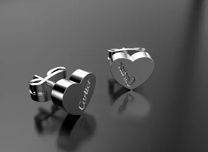 Cartier heart earrings