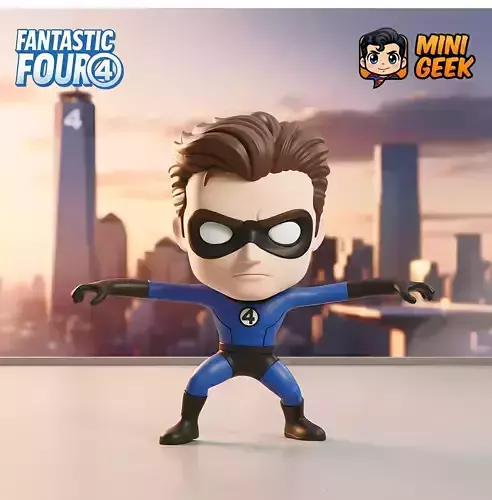 Mini Geek - Mr Fantastic Chibi  - Adorably Elastic 3D Model