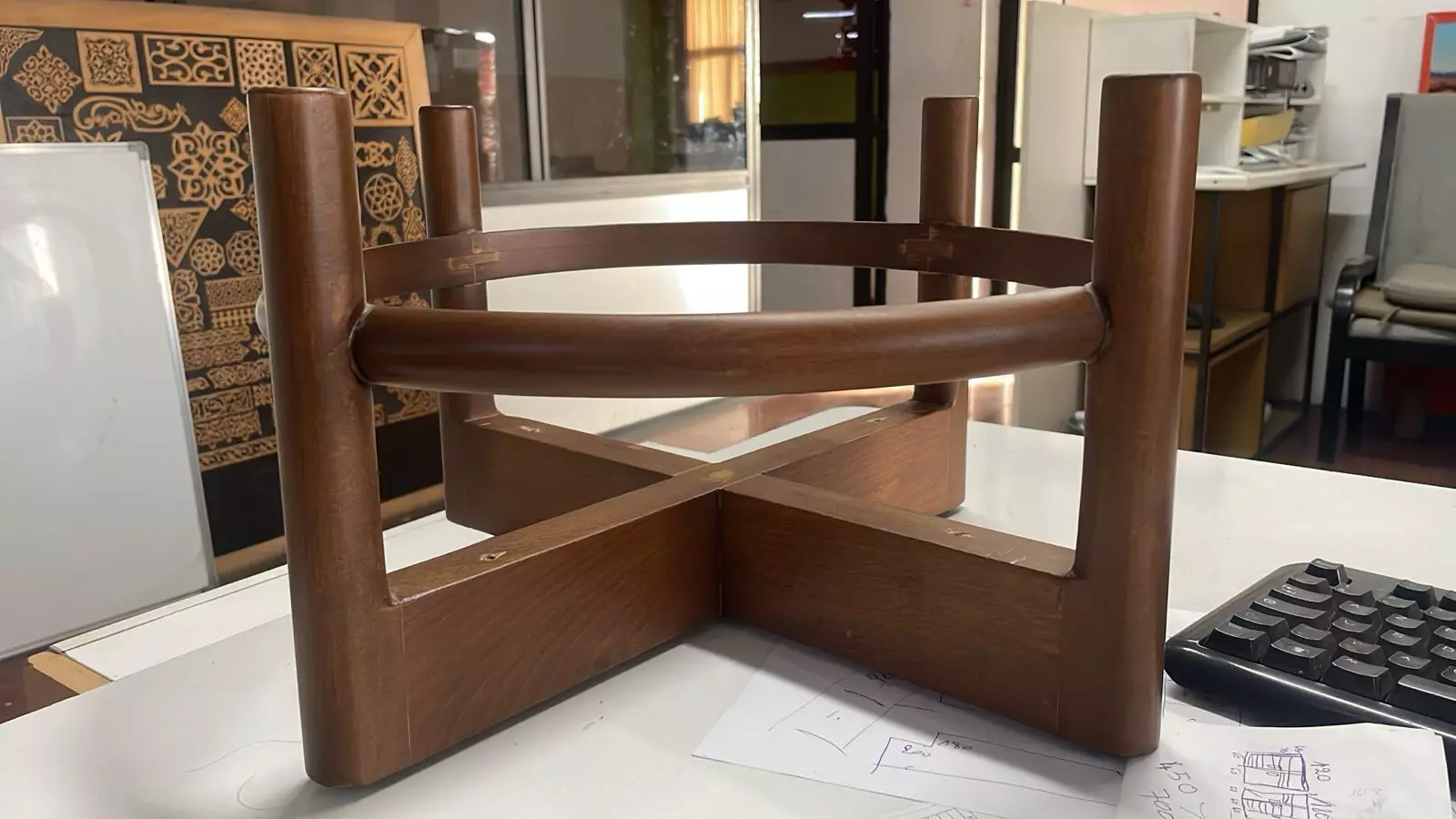 Round Pouf  Wooden Base High Quality 3D Model SolidWorks 2025 3D print model_8