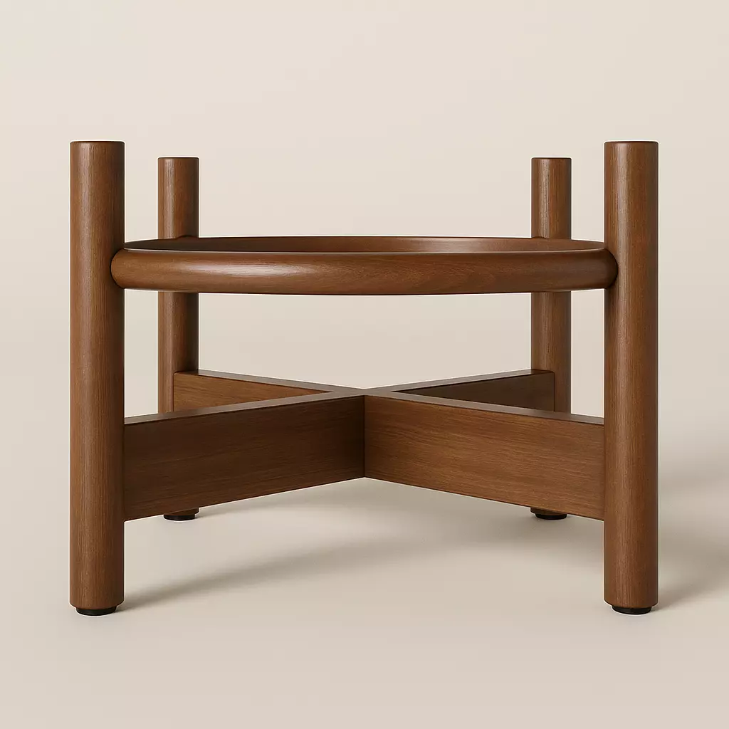 Round Pouf  Wooden Base High Quality 3D Model SolidWorks 2025 3D print model_3