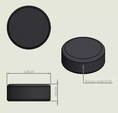 Round Pouf  Wooden Base High Quality 3D Model SolidWorks 2025 3D print model_11