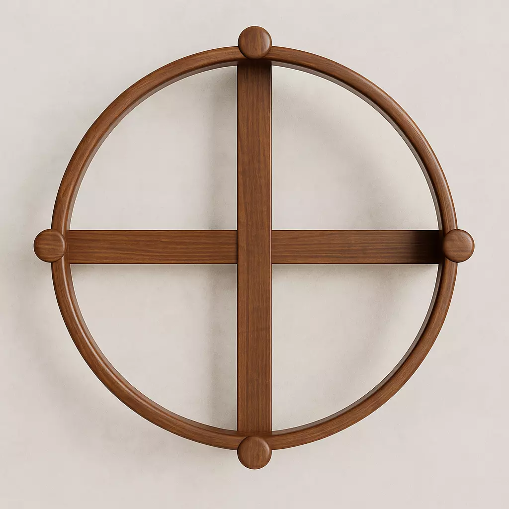 Round Pouf  Wooden Base High Quality 3D Model SolidWorks 2025 3D print model_4