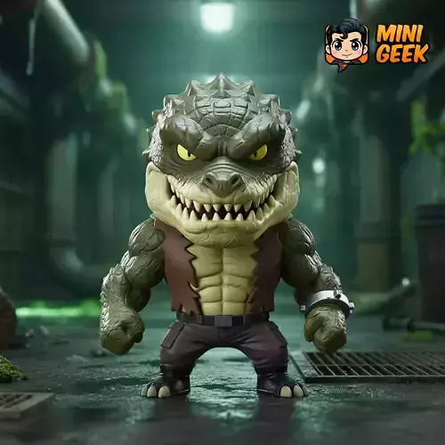 Mini Geek - Killer Croc Chibi  - Sewer King 3D Model 3D print model