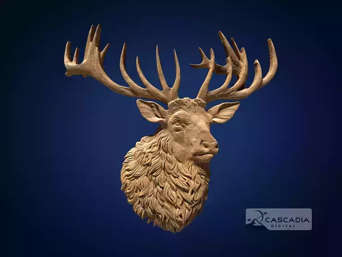 Elk Head - CNC Router Carving Casting deer hunting