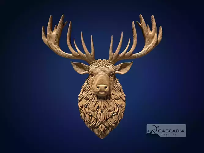 Elk Head - CNC Router Carving Casting deer hunting