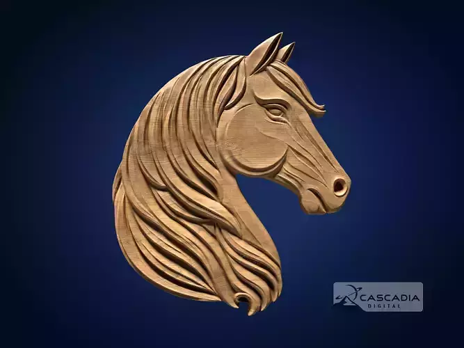 Horse Head - CNC Router Carving Casting Farm animal