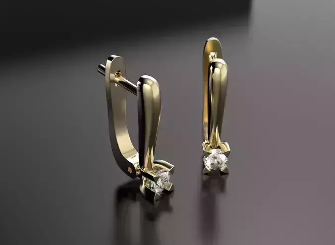 Big diamond earrings 