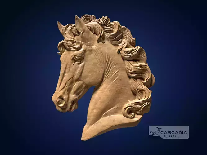 Horse Head - CNC Router Carving Casting Farm animal