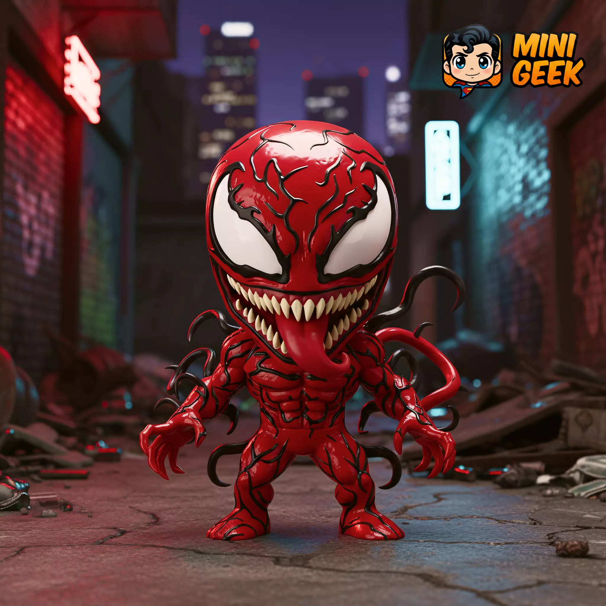 Mini Geek - Carnage Chibi 3D print model