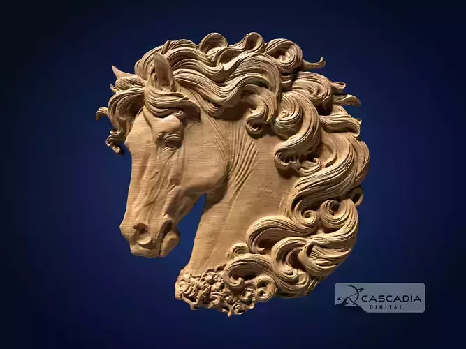 Horse Head - CNC Router Carving Casting Farm animal