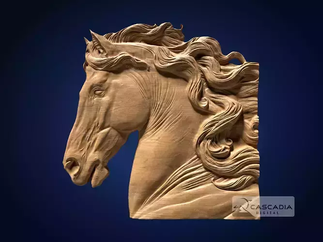 Horse Head - CNC Router Carving Casting Farm animal