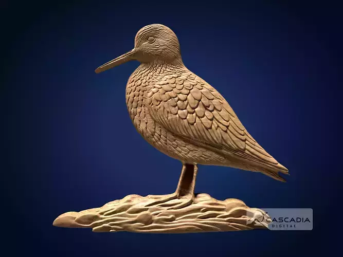 Sandpiper - CNC Router Carving Casting ocean beach bird