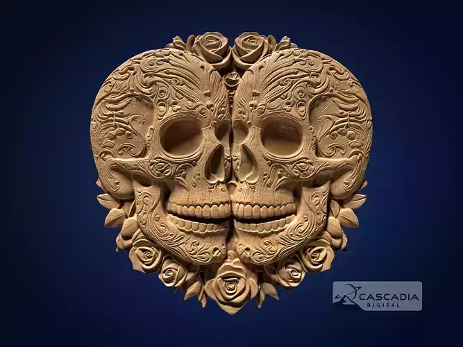 Skull Lovers - CNC Router Carving Casting skeleton