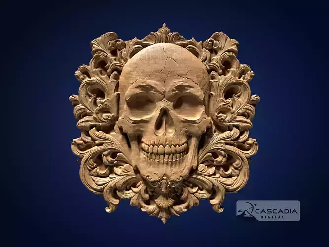 Skull Gothic - CNC Router Carving Casting skeleton death