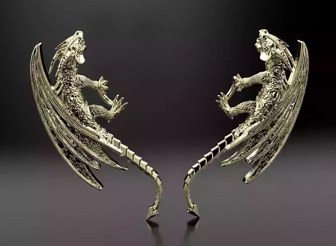 Dragon earrings 
