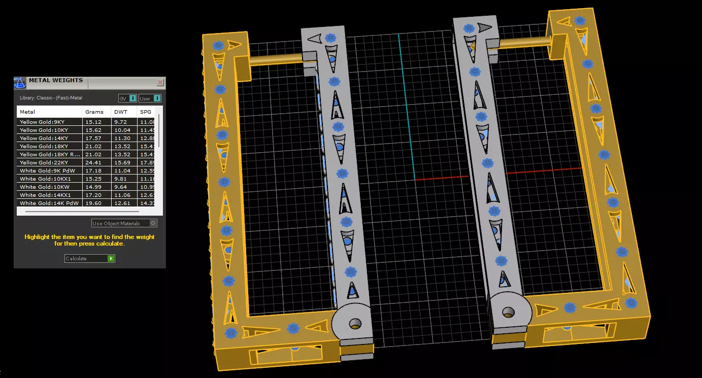 Diamond earrings 3D print model_8