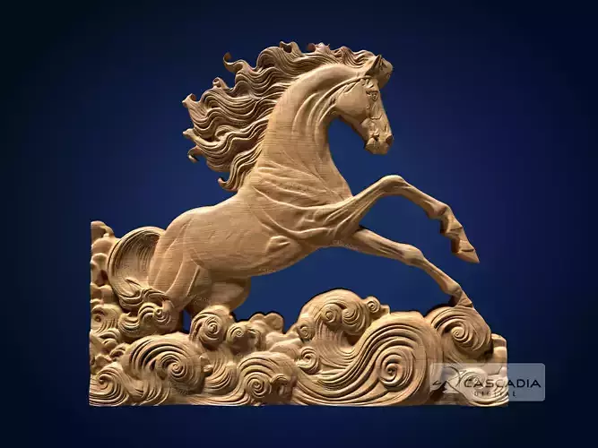 Horse - CNC Router Carving Casting Farm animal stallion