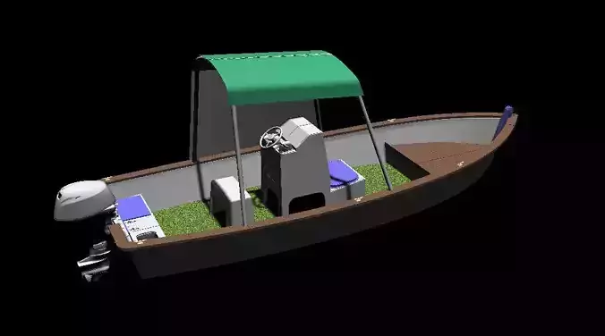 1722 gc Motorboat  powered small boat 3D printer