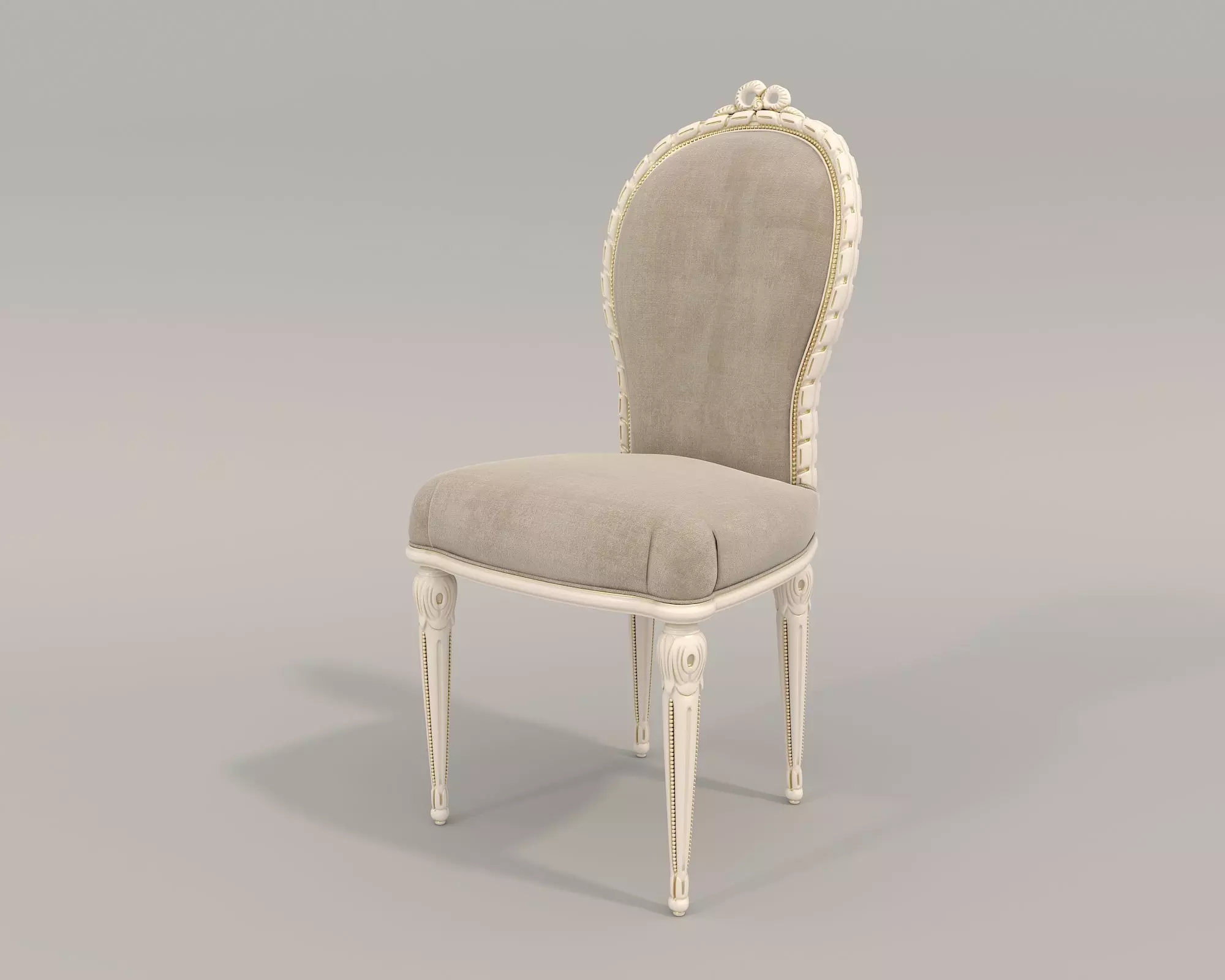 Classic European style Dining Table and Chairs 33 3D model_5