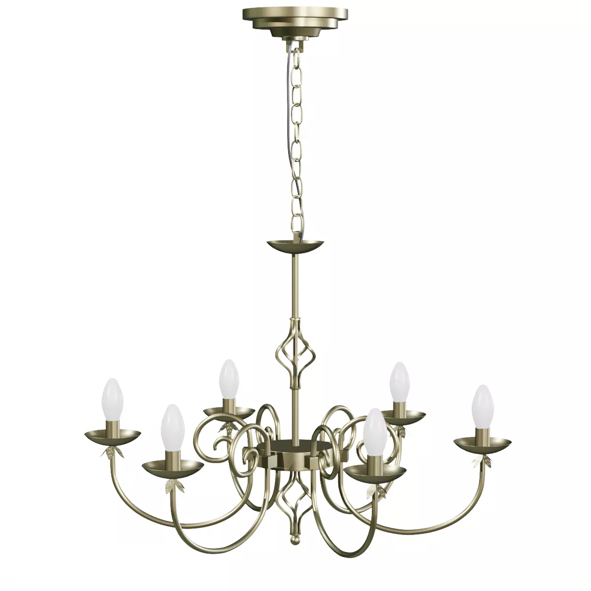 Chandelier Low-poly 3D model_0