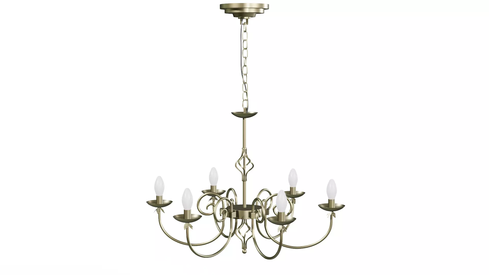 Chandelier Low-poly 3D model_2