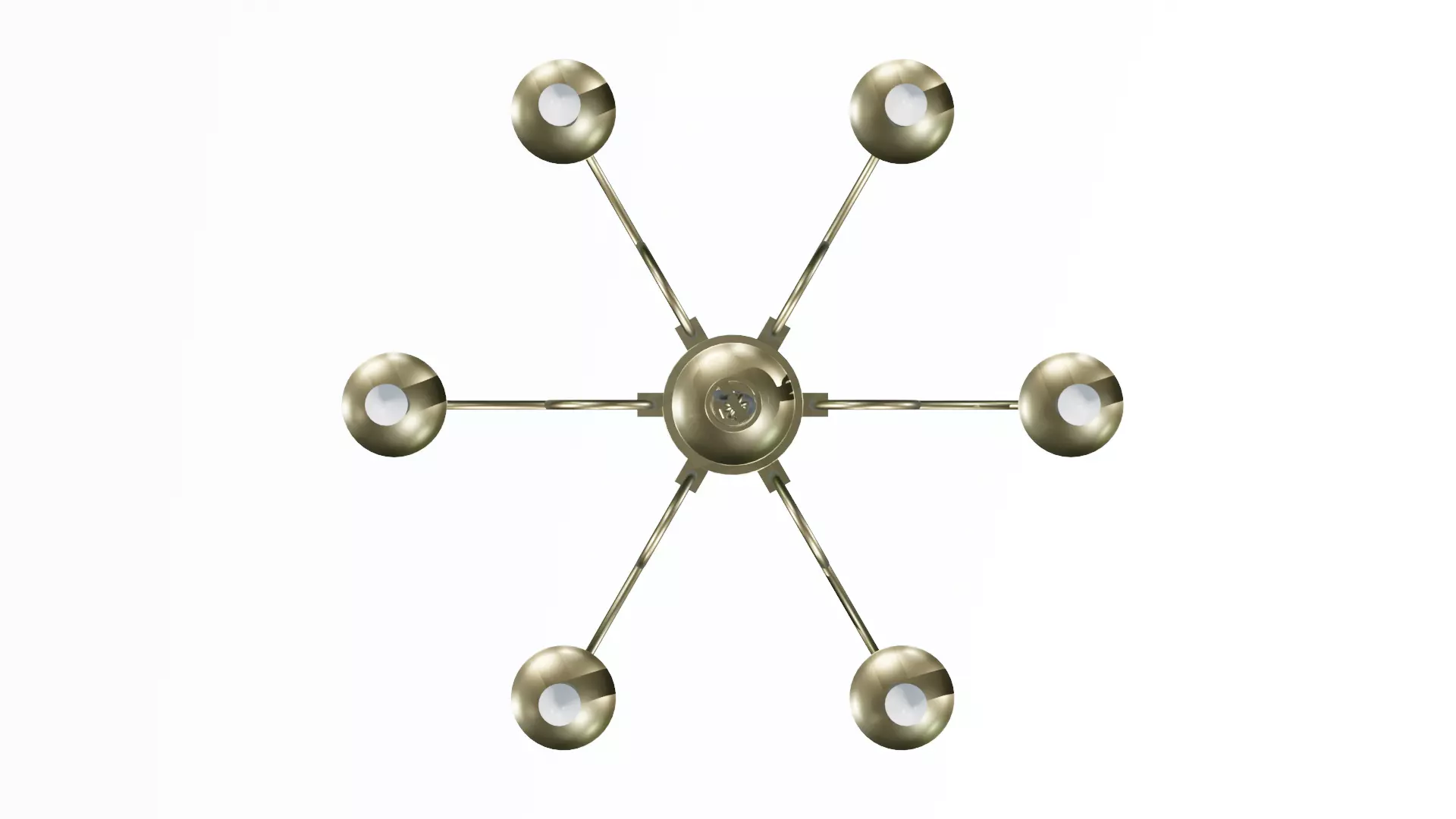 Chandelier Low-poly 3D model_4