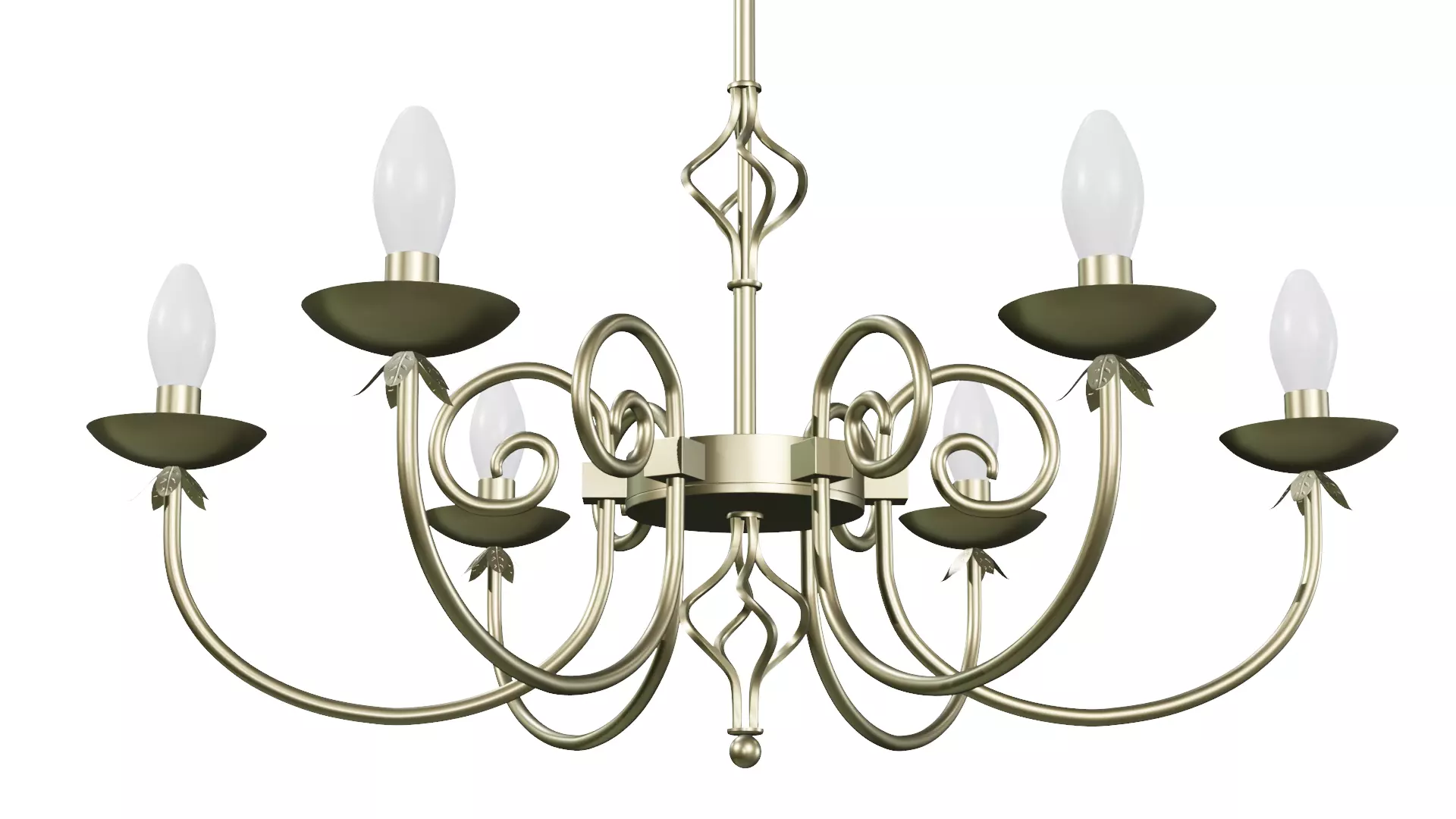 Chandelier Low-poly 3D model_9