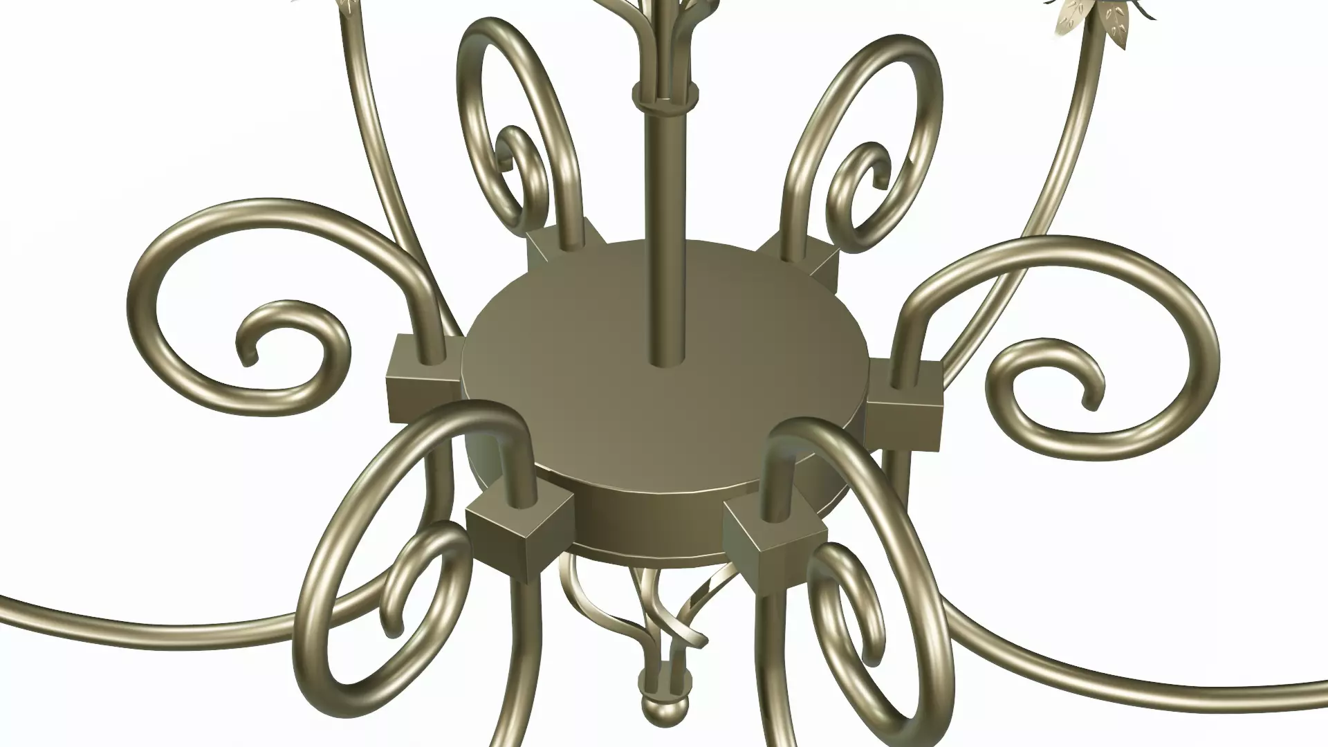 Chandelier Low-poly 3D model_5