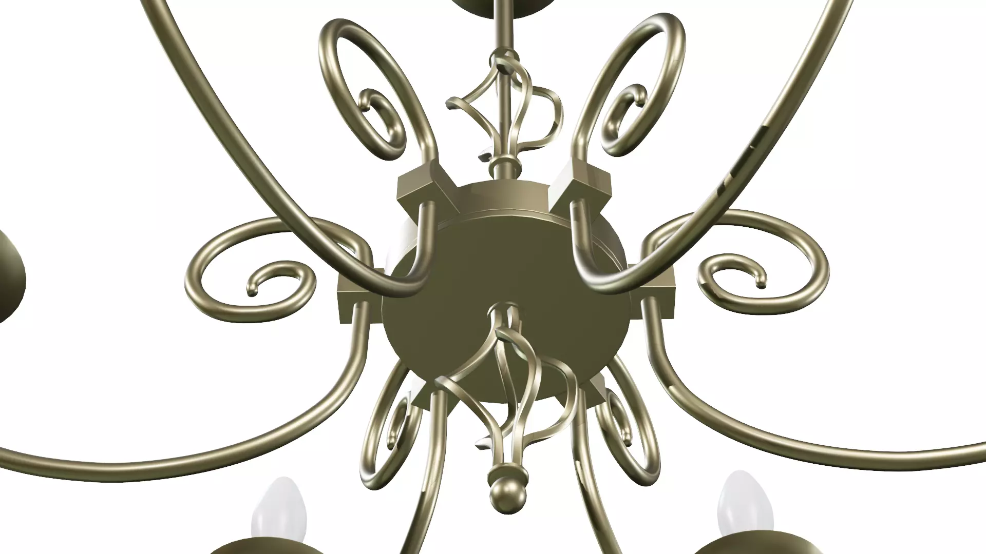 Chandelier Low-poly 3D model_6