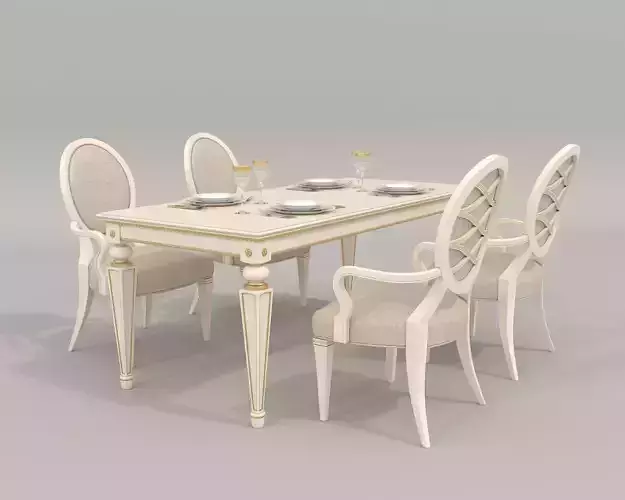 European style Dining Table and Chairs 9