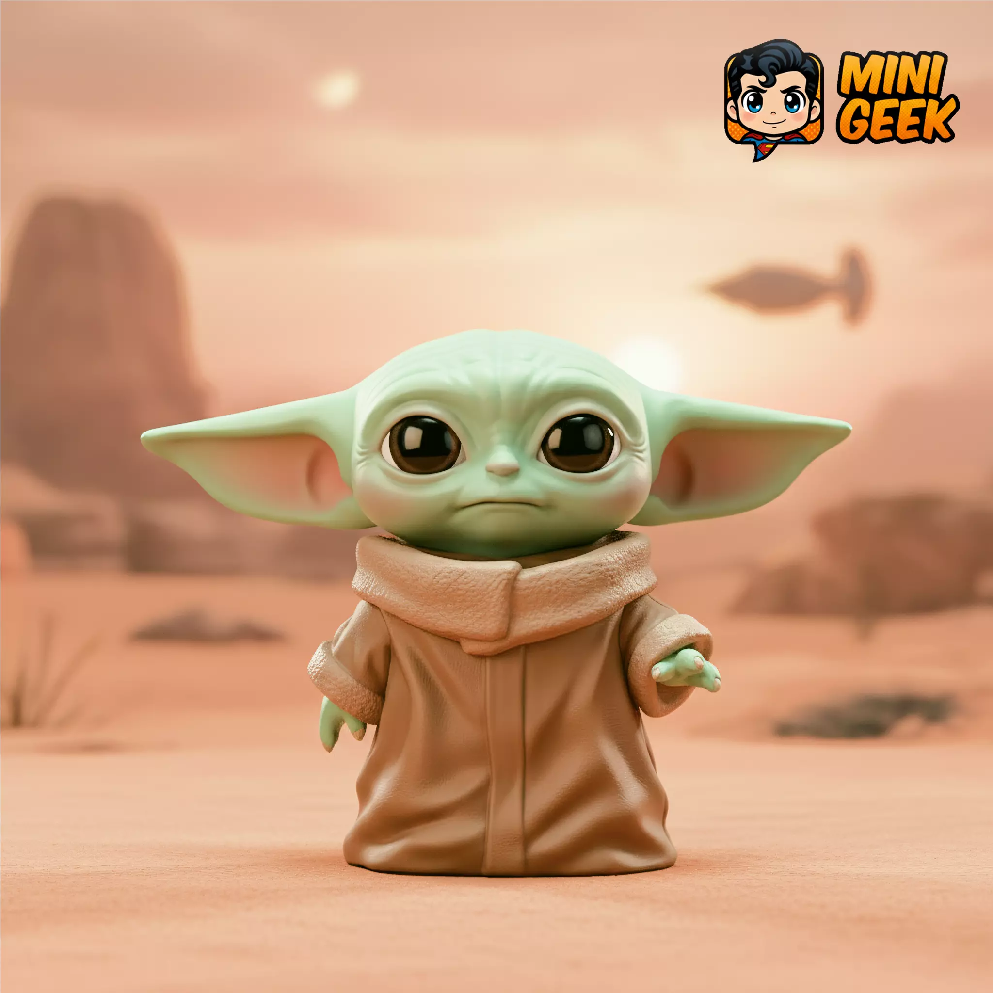 Mini Geek - Grogu Chibi The Child - Adorable Bounty 3D Print Free 3D print model
