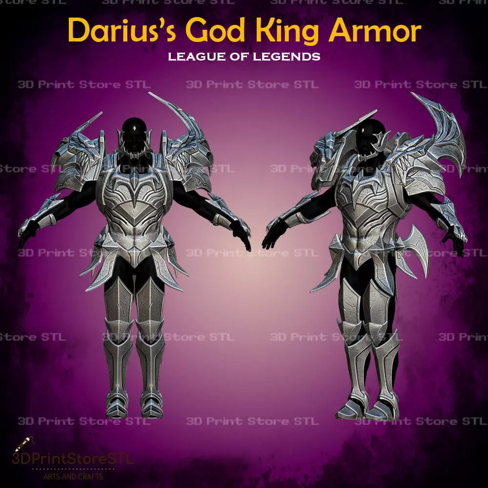 Darius God King Cosplay League of Legends - STL File 3D print model_0