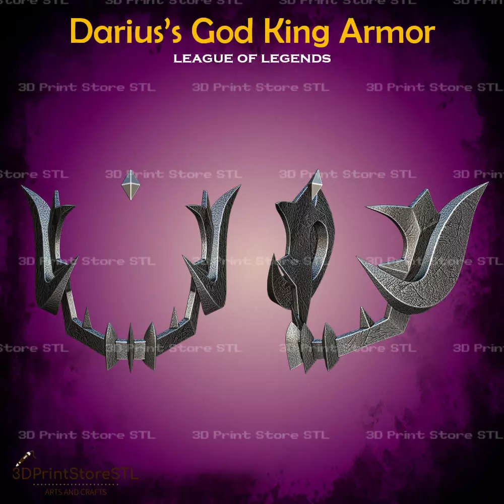 Darius God King Cosplay League of Legends - STL File 3D print model_1