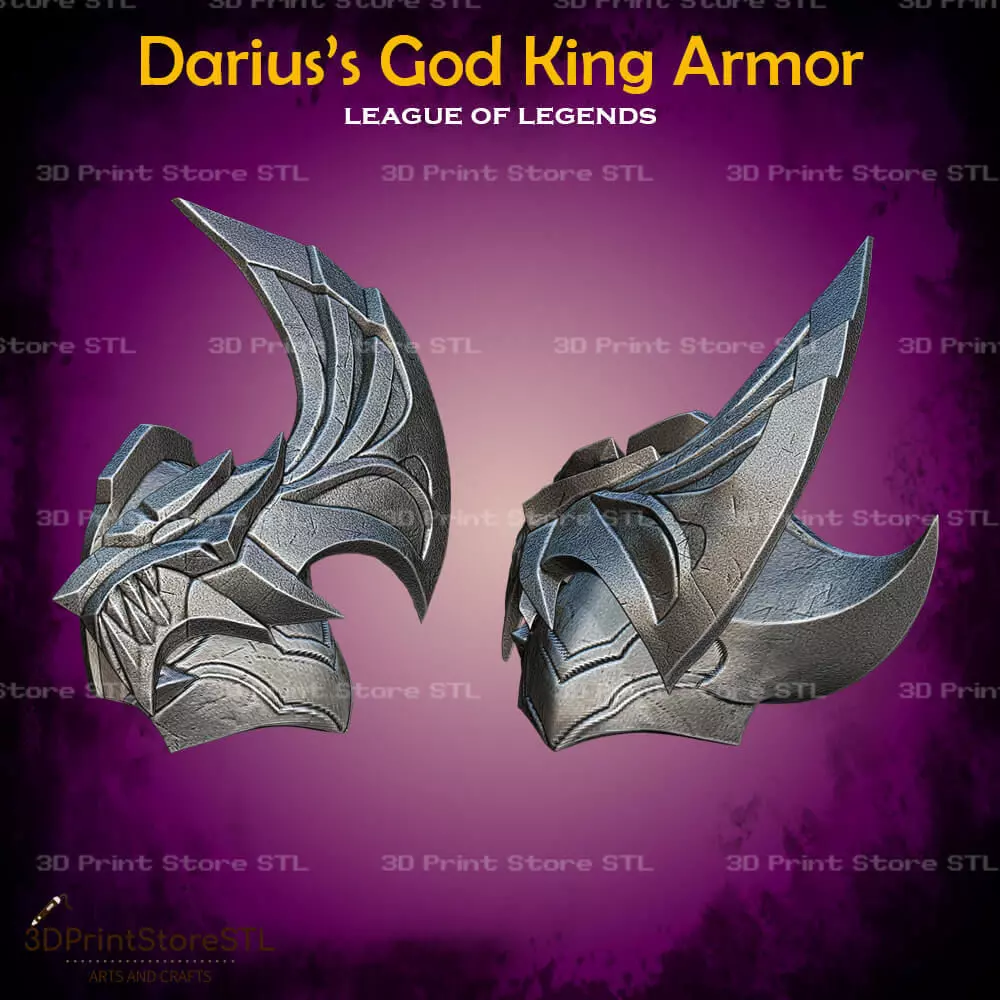 Darius God King Cosplay League of Legends - STL File 3D print model_4