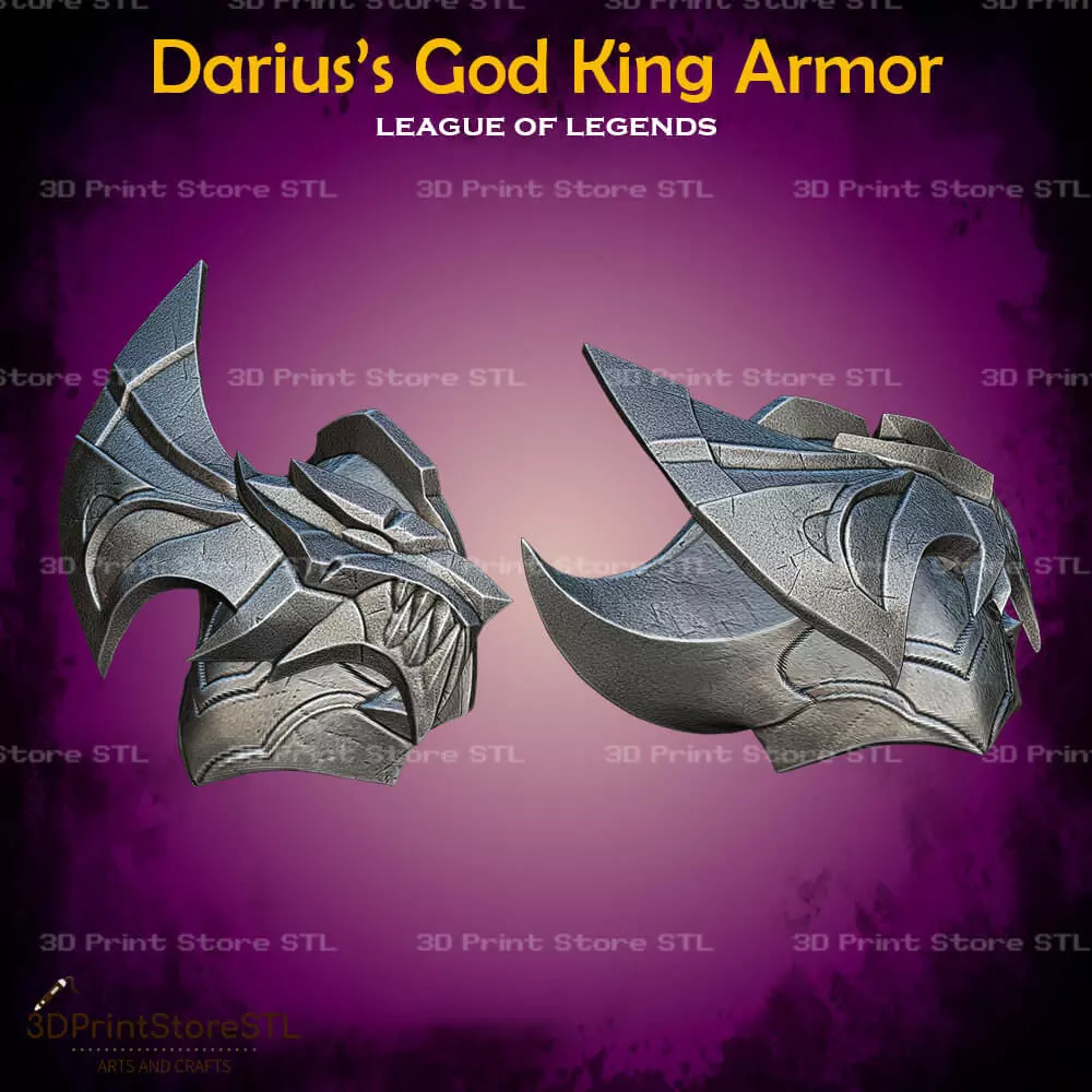 Darius God King Cosplay League of Legends - STL File 3D print model_3