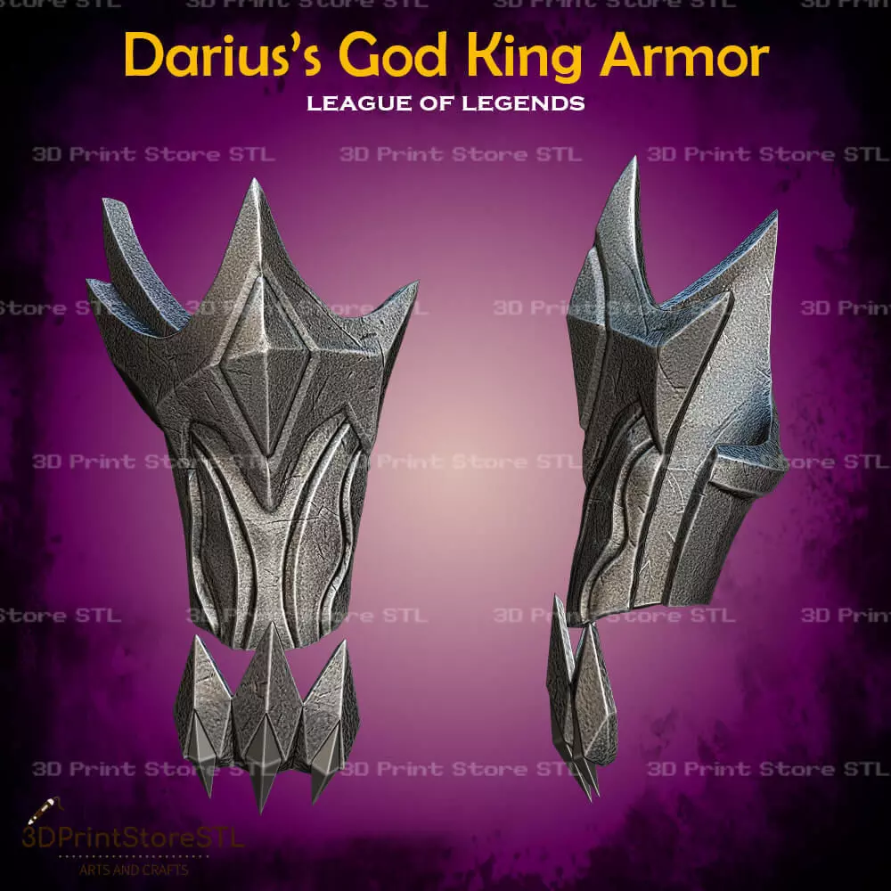 Darius God King Cosplay League of Legends - STL File 3D print model_5