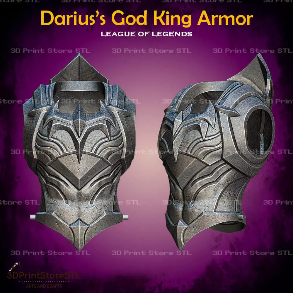 Darius God King Cosplay League of Legends - STL File 3D print model_2