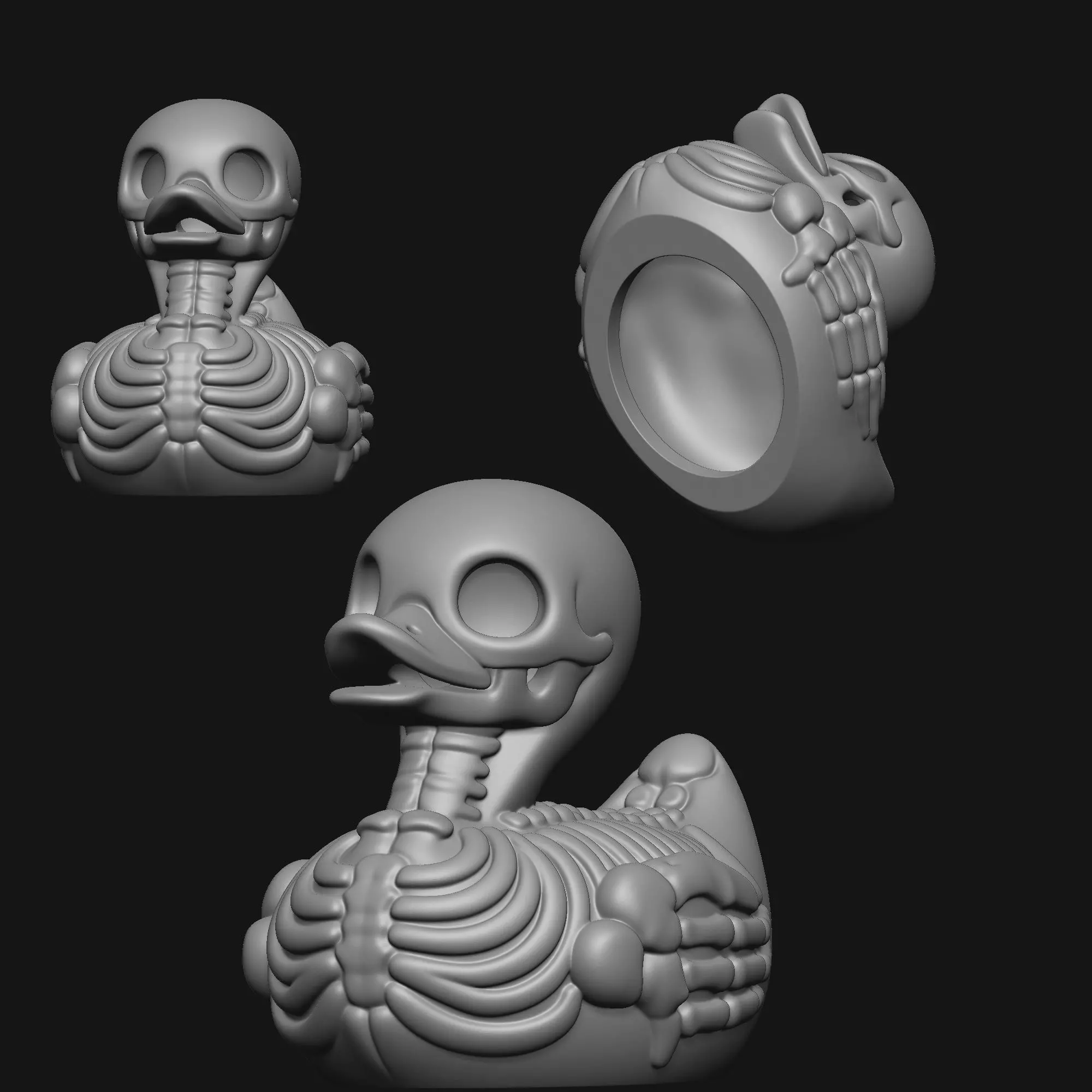 Duck Skeleton Lampshade 3D print model_1