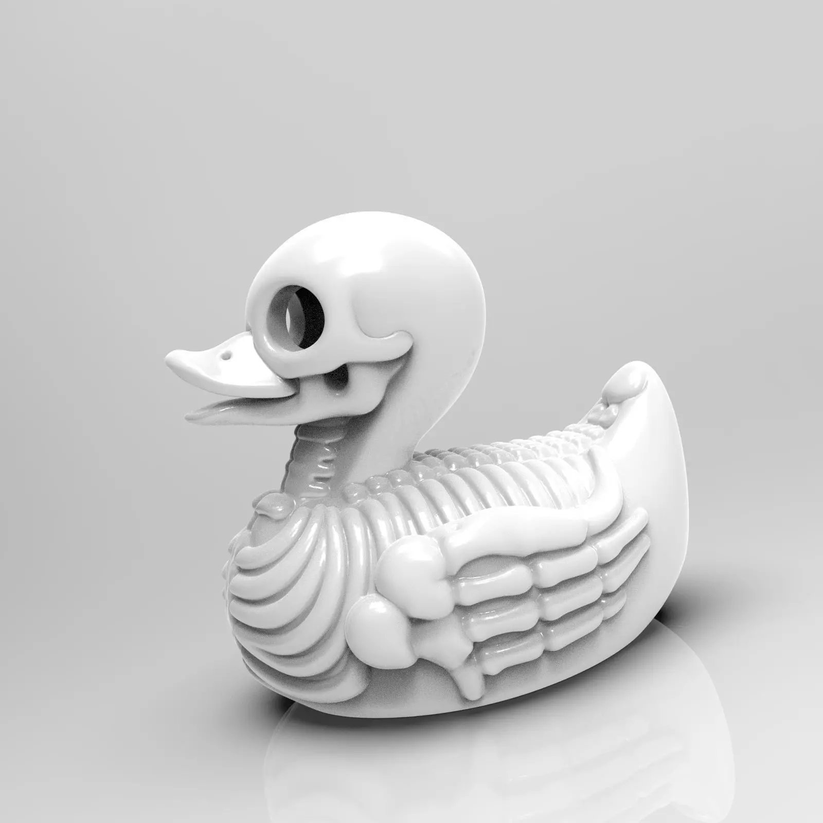 Duck Skeleton Lampshade 3D print model_3