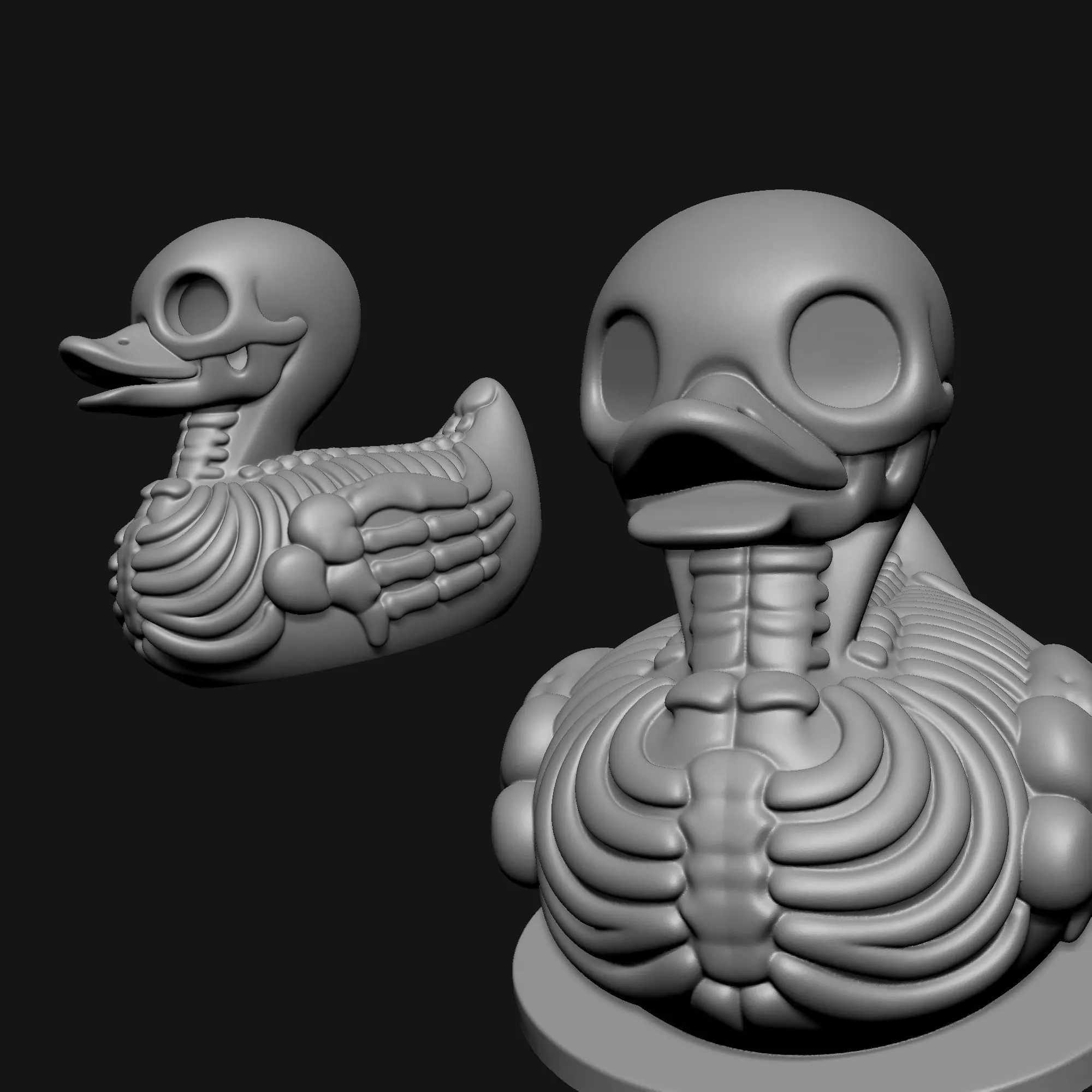 Duck Skeleton Lampshade 3D print model_4