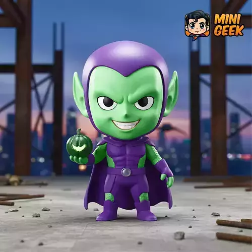 Mini Geek Green Goblin Chibi