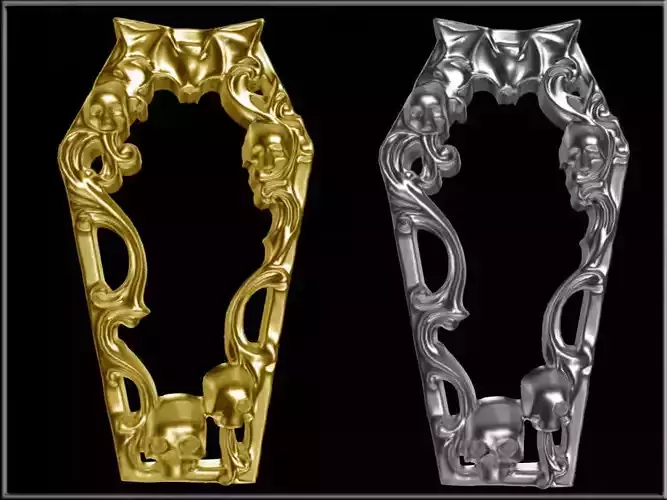 Halloween Skull Coffin Frame