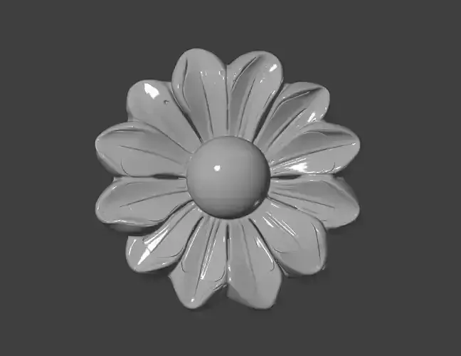 Pearl Center Daisy Ornament 