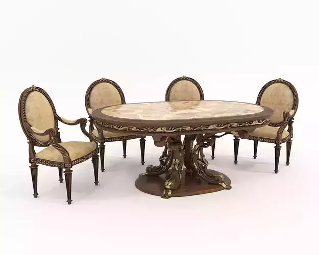 Classic European style Dining Table and Chairs 40