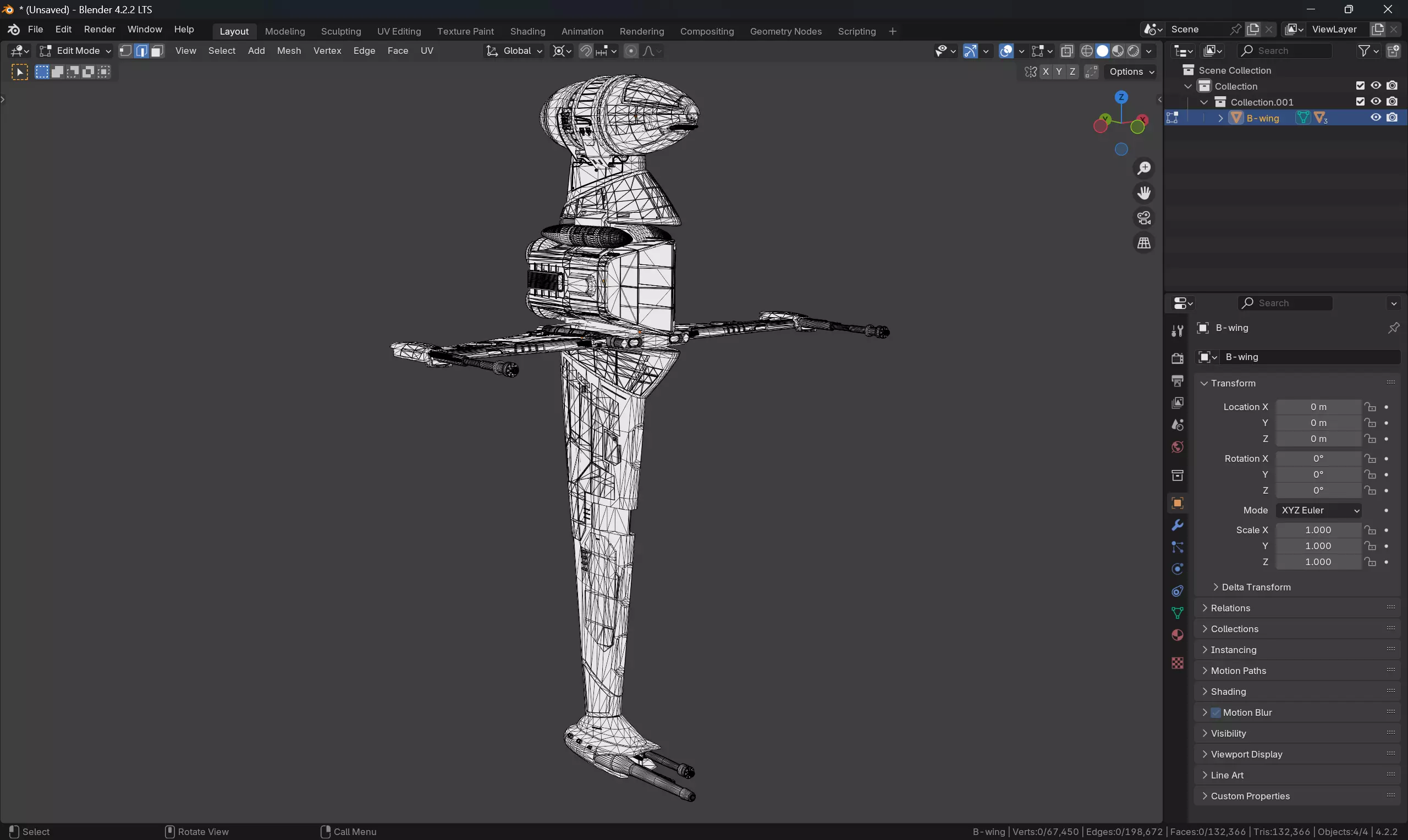 B-wing Starfighter - Star Wars 3D model_5