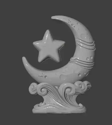 Moon and Star Night Light Decoration